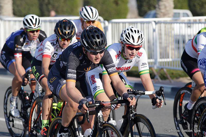 Elisa Longo Borghini (Wiggle High5) racing on her new Colnago C60 at Ladies Tour of Qatar