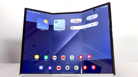 Galaxy Z TriFold shown in hand