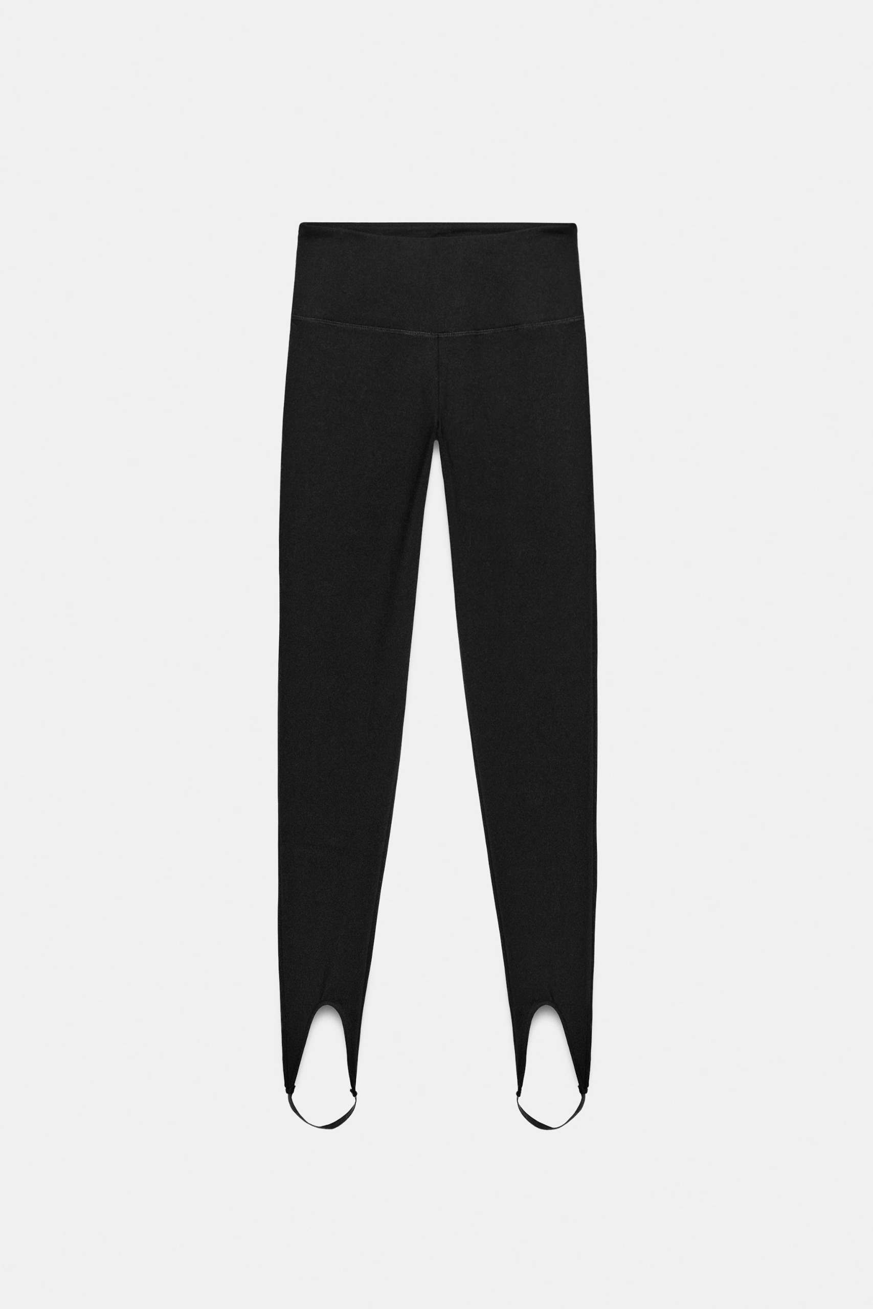 Stretch Stirrup Pants - Black - S
