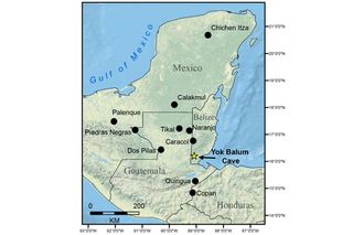 Maya region map