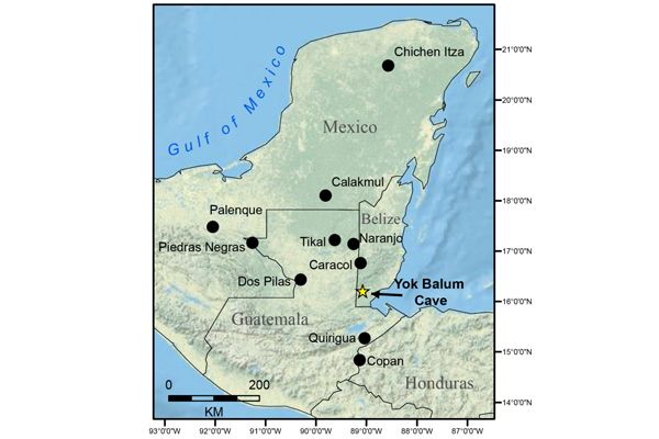 Maya region map