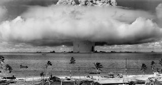 A U.S. nuclear weapons test at Bikini Atoll in 1946.