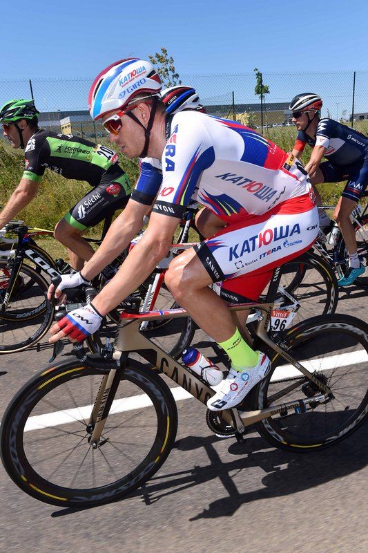 Alexander Kristoff (Katusha) sitting in the bunch