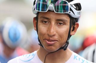 Team Ineos rider Colombias Egan Bernal arrives to attend the start of the 9th stage of the 107th edition of the Tour de France cycling race 154 km between Pau and Laruns on September 6 2020 Photo by KENZO TRIBOUILLARD AFP Photo by KENZO TRIBOUILLARDAFP via Getty Images