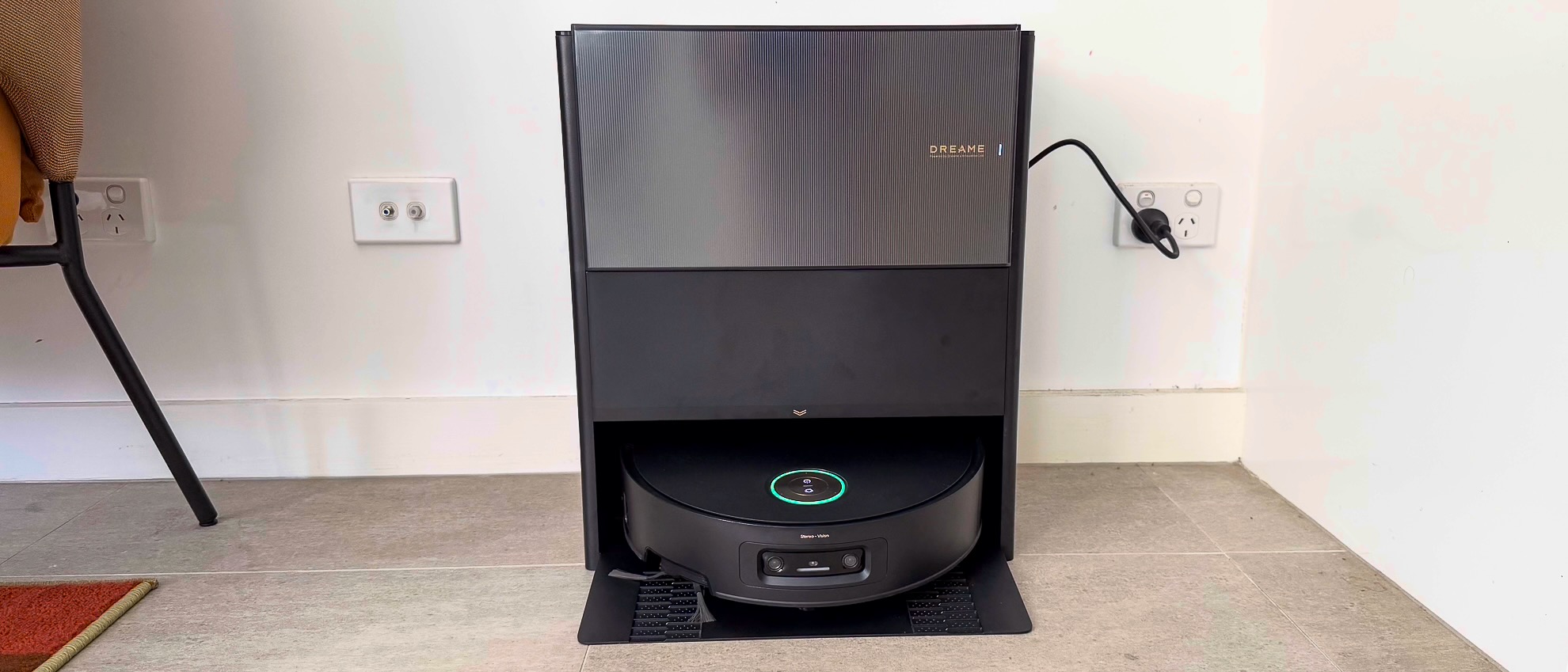 Dreame Aqua10 Ultra robot vacuum charging in its dock