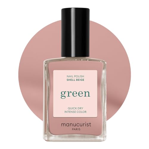 Manucurist - Green Bois De Rose Nail Polish - Dusty Rose Nail Polish - 9-Free, Vegan and Plant-Based -Manicure - Made in France - 0.5 Fl Oz
