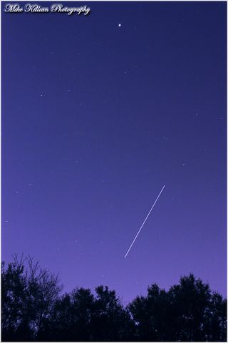 Astrophotographer Mike Killian caught the ISS on Jan. 5, 2012, and wrote: "ISS made a 6 minute pass over central FL last night, viewing conditions were perfect."