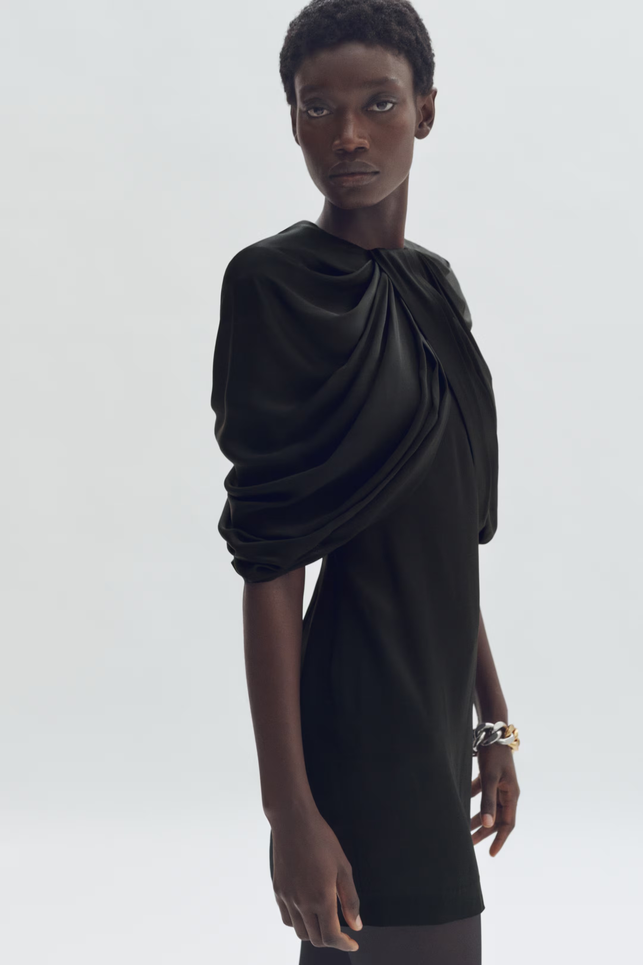 Stella McCartney x H&amp;M, Draped Satin Mini Dress