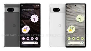 Google Pixel 7a renders in black and white