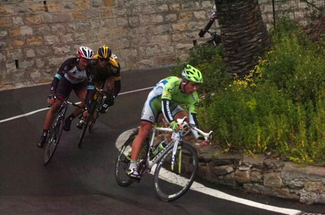 Peter Sagan (Cannondale) marked by Fabian Cancellara