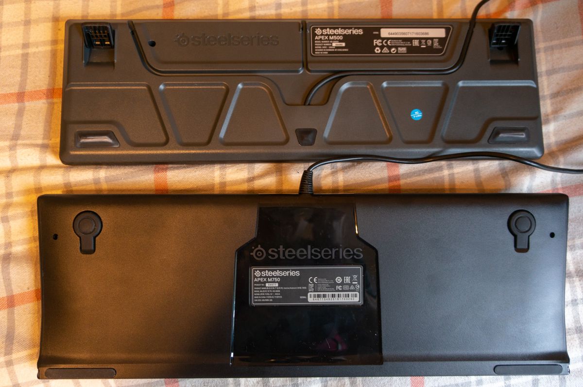 SteelSeries Apex M500 (top) vs SteelSeries Apex M750 (bottom)