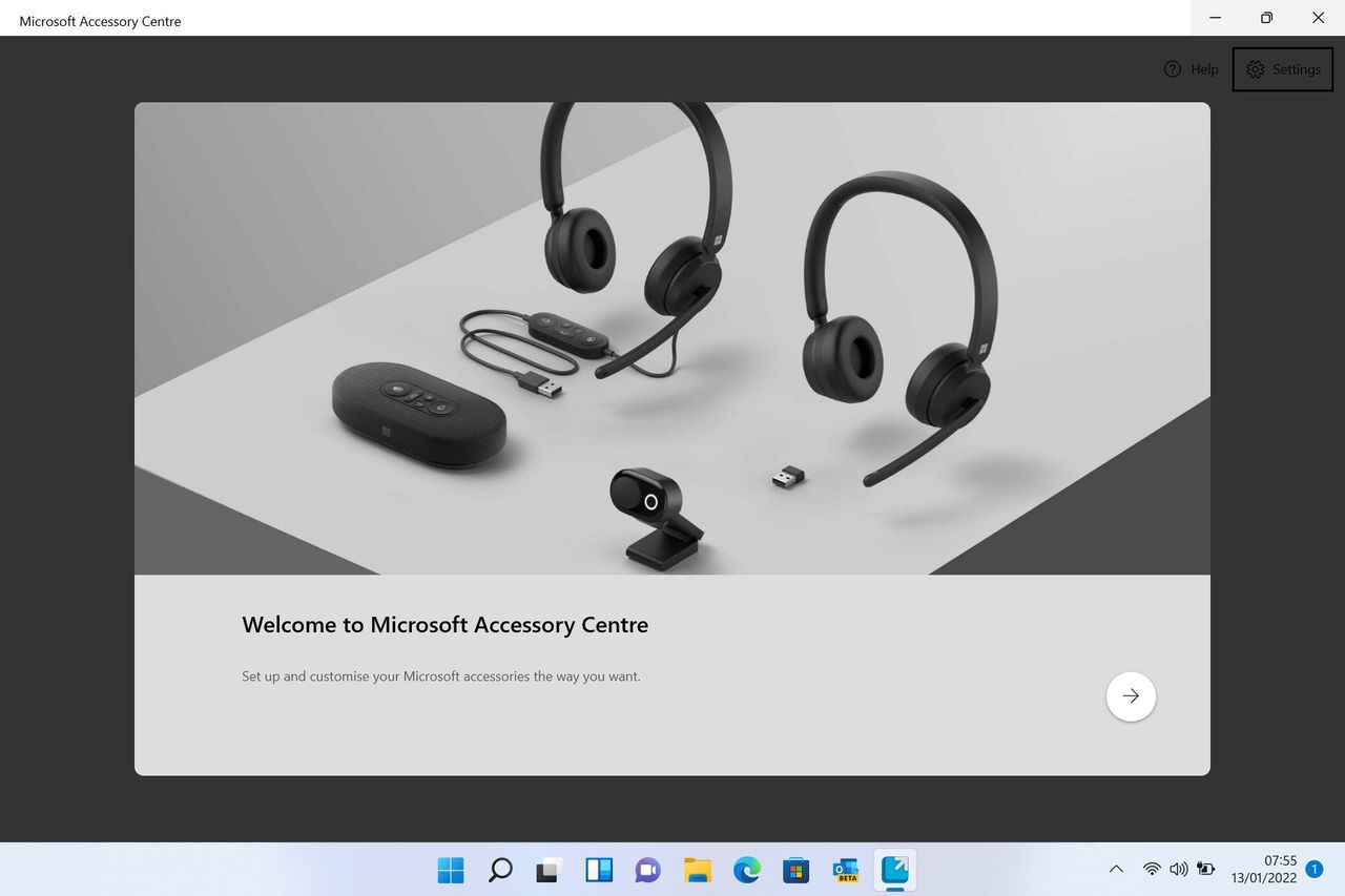 Microsoft Accessories Center First Run