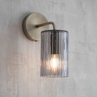 ridged glass wall light