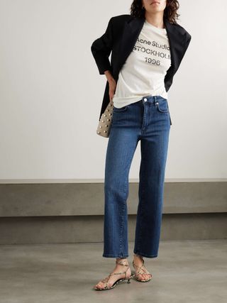 Le Sleek Cropped High-Rise Straight-Leg Jeans