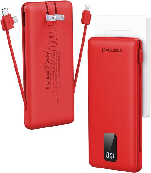 Charmast Portable Charger with built-in cables