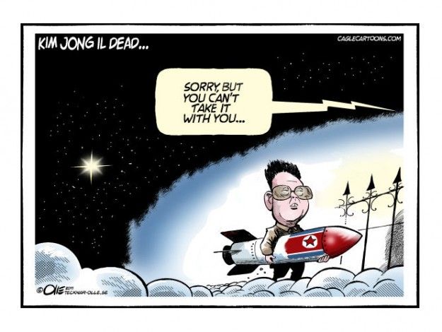 Kim Jong Il at the pearly gates