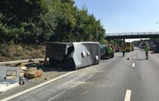 m25 trailer crash
