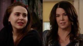 Parenthood stills of Mae Whitman and Lauren Graham side by side 