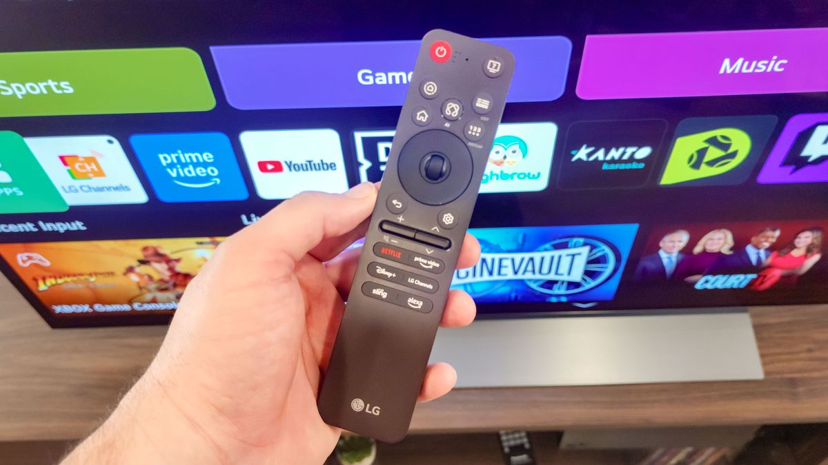 The remote for a LG C5 OLED TV