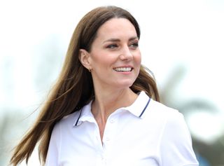 Catherine, Duchess of Cambridge arrives for the Platinum Jubilee Sailing Regatta