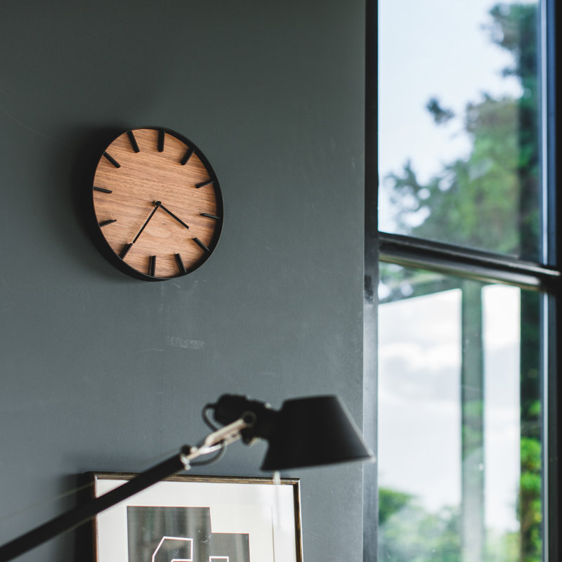 Yamazaki Home Rin Yamazaki Home Wall Clock, Modern Wood Home Decoration, Steel + Wood, Step Motion Second & Reviews | Wayfair