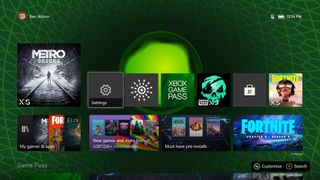 Xbox Series S dashboard captured with IOGear UpStream 4K