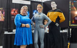 Science Officer, Seven of Nine, and Data