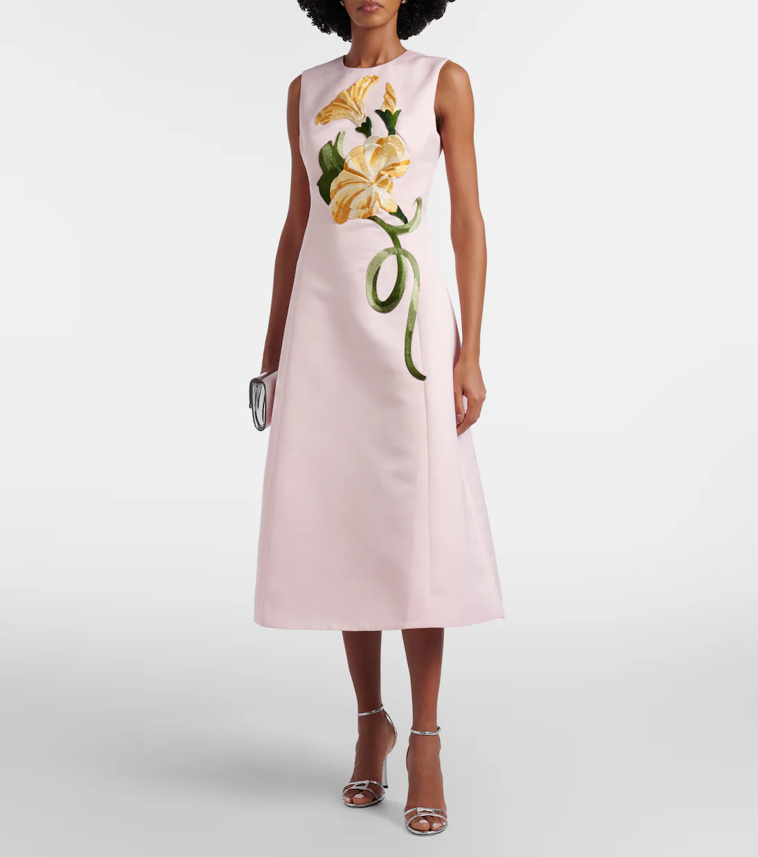 Leo Lin, Floral-appliqu&amp;eacute; cocktail dress