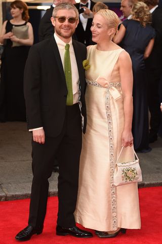 Martin Freeman And Wife Amanda Abbington At The BAFTAs 2014