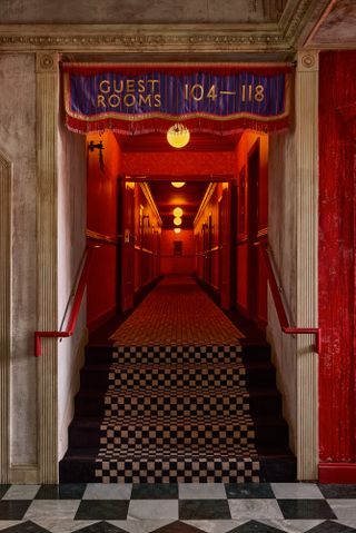 The Lafayette San Diego Hotel & Club guestroom corridors