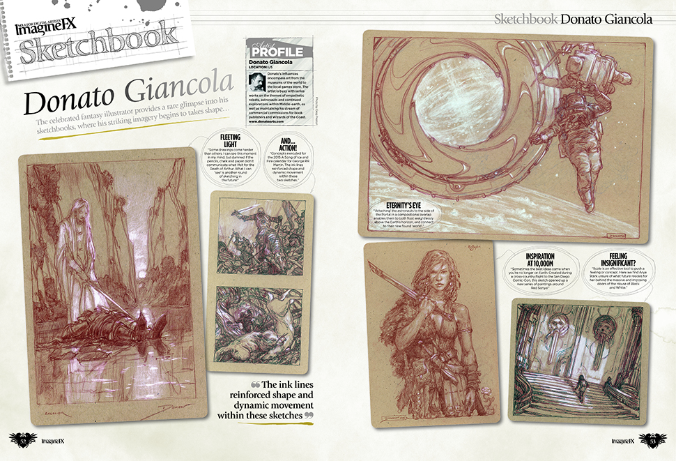 Feature double page spread ImagineFX 200