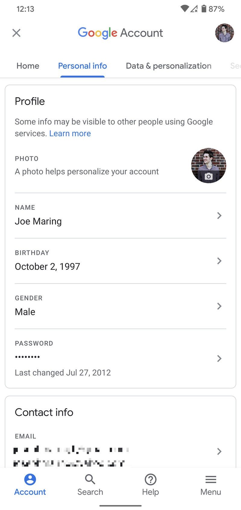 How to change your Google password