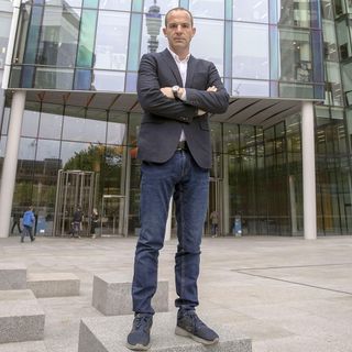 martin lewis with mortgage tips and glass building