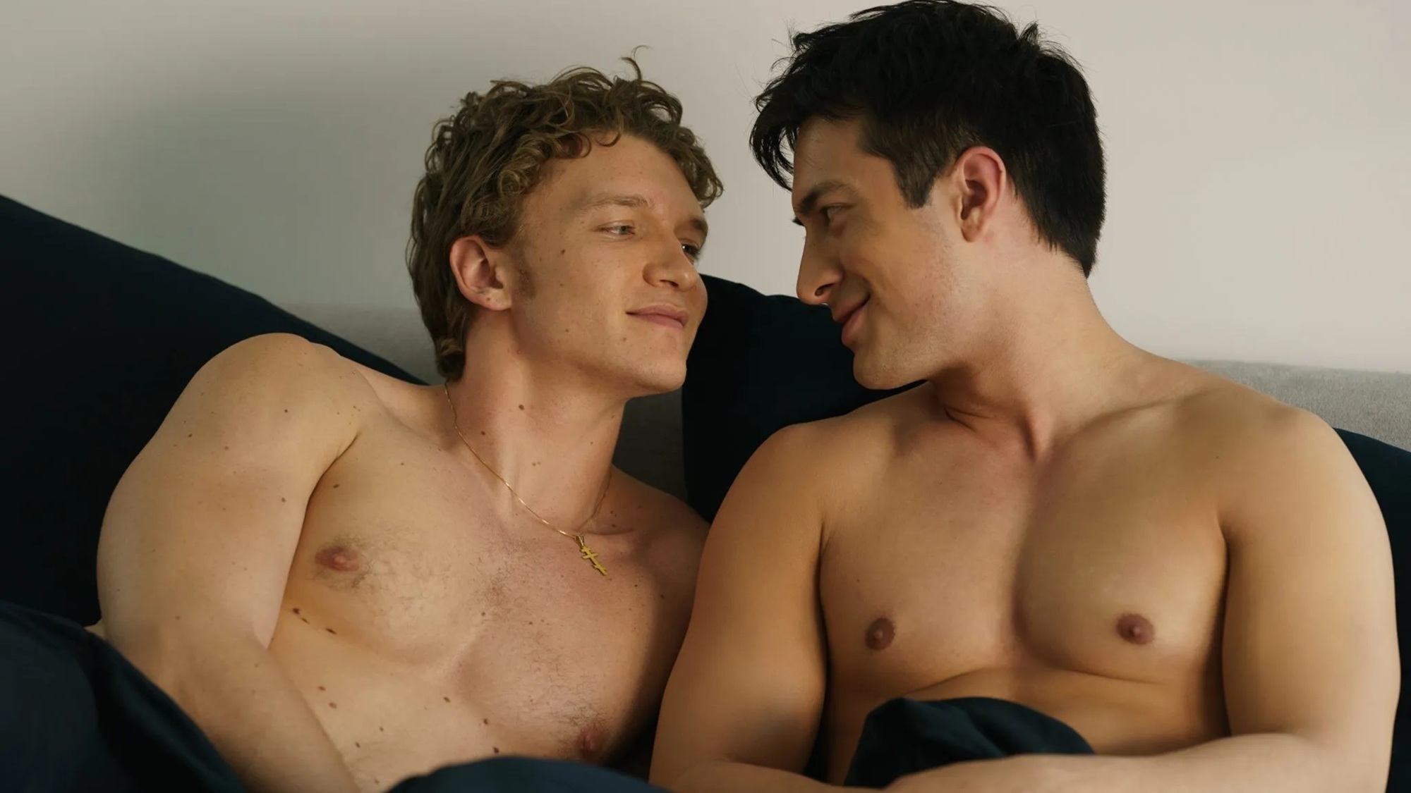 Hudson Williams and Connor Storrie in Heated Rivalry