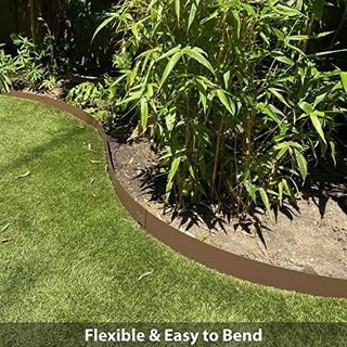 Core Edge Lawn Edging | Flexible Decorative Steel Edging Garden Border Edging Lawn Edging Strip Garden Border With a 65mm Face Height (anthracite)