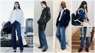 The true blue winter 2025 denim trend at Helmut Lang, Khaite, Tibi, Baum und Pferdgarten, and Coach Resort 2025