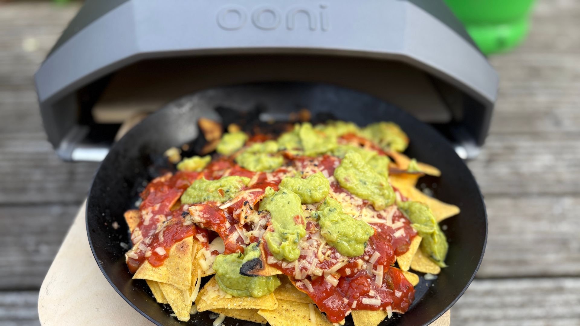Nachos coming out of the Ooni Koda 14 2nd Generation