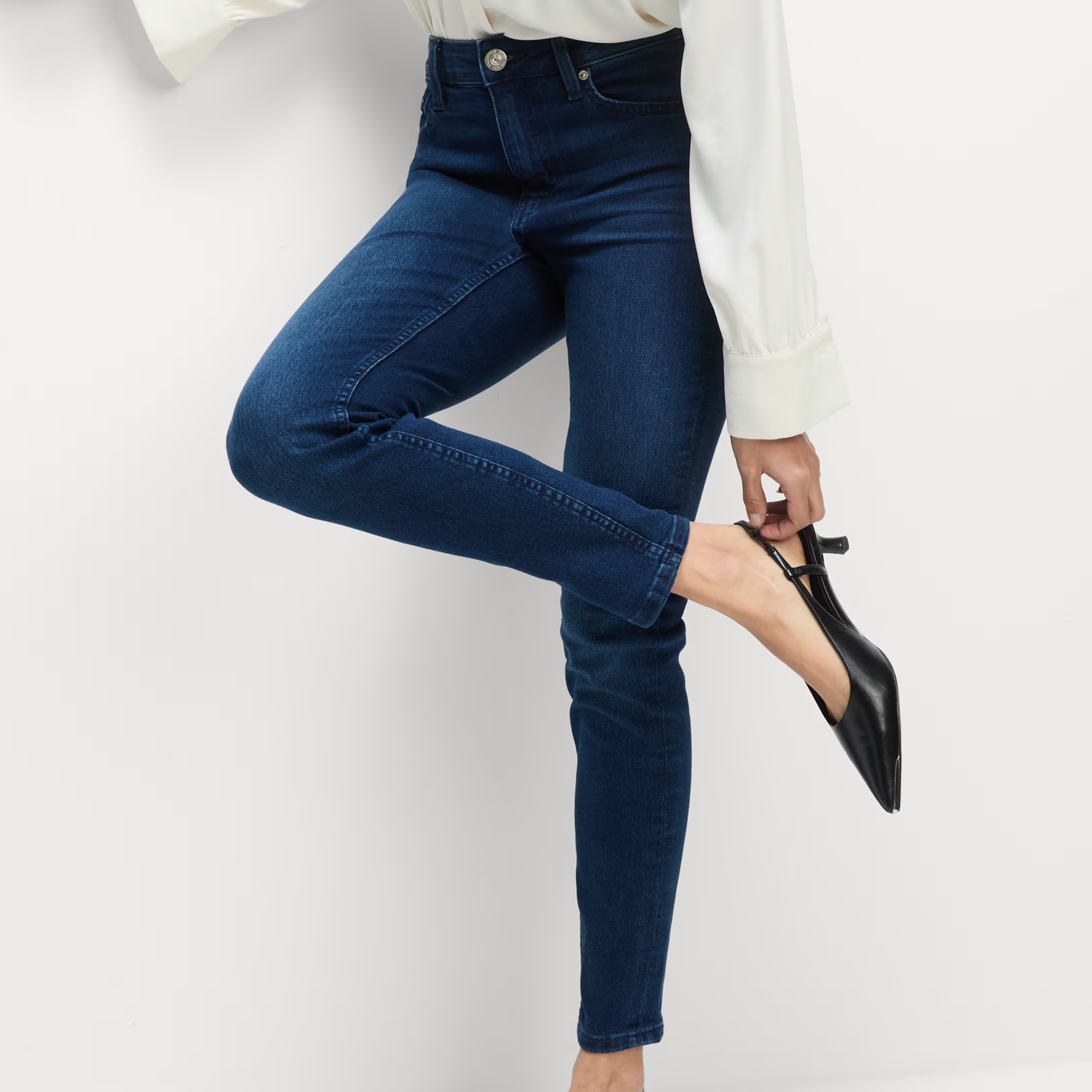 M&amp;amp;S Dark Indigo High-Waisted Ivy Skinny Jeans