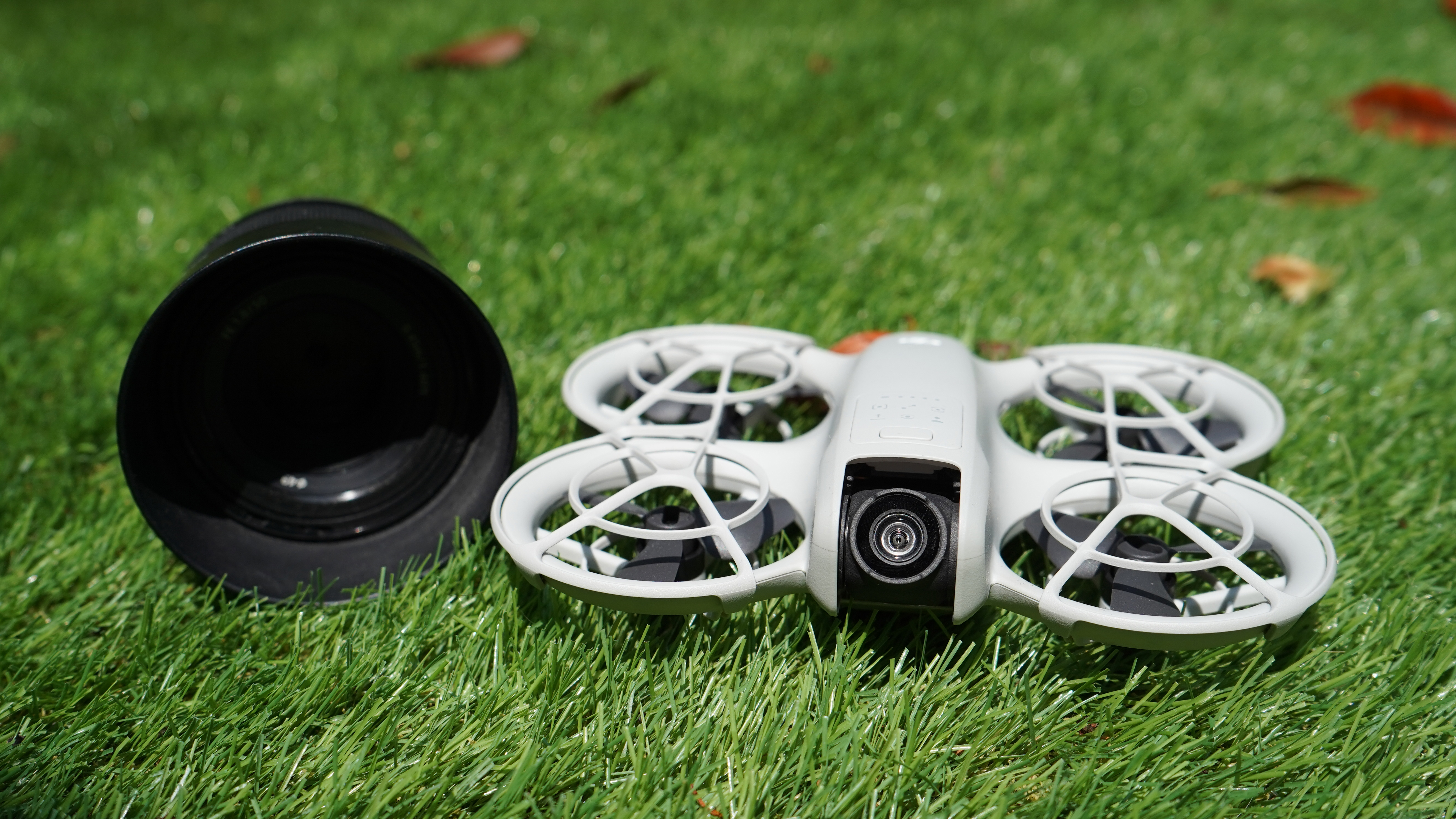 Sony Prime Lens next to DJI Neo