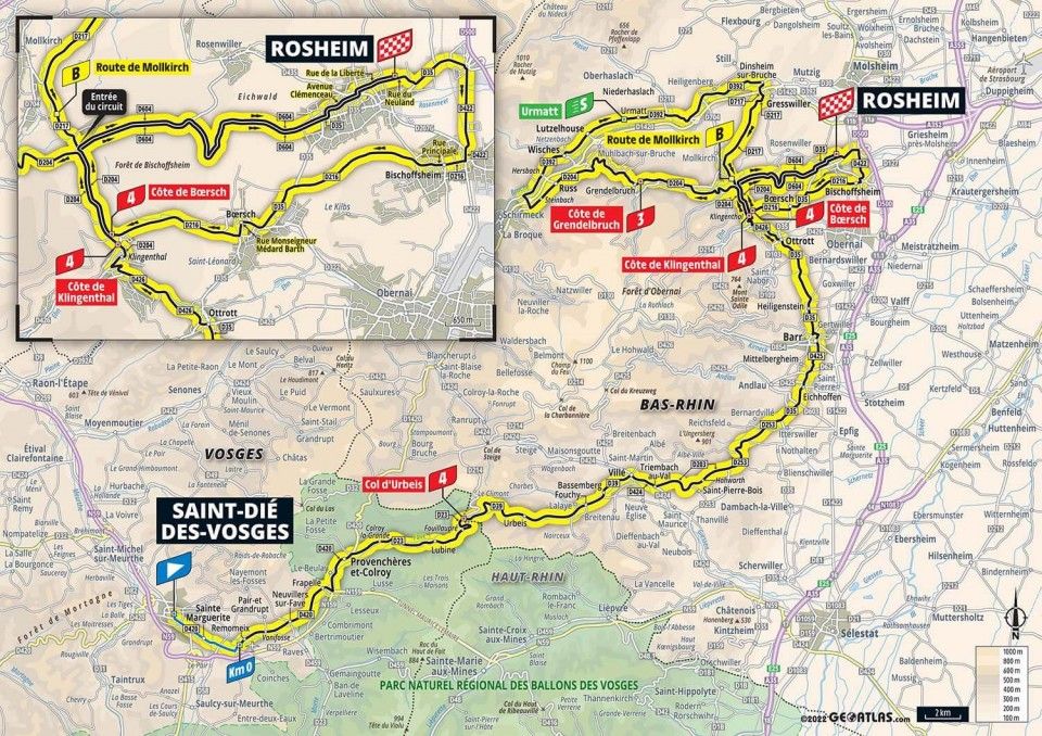 2022 Tour de France Femmes route maps and profiles