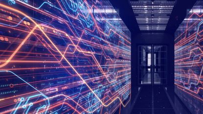 A render of an advanced supercomputer