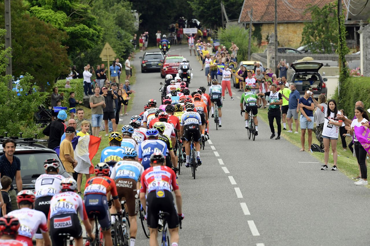 The peloton during stage 12 of the Tour de France