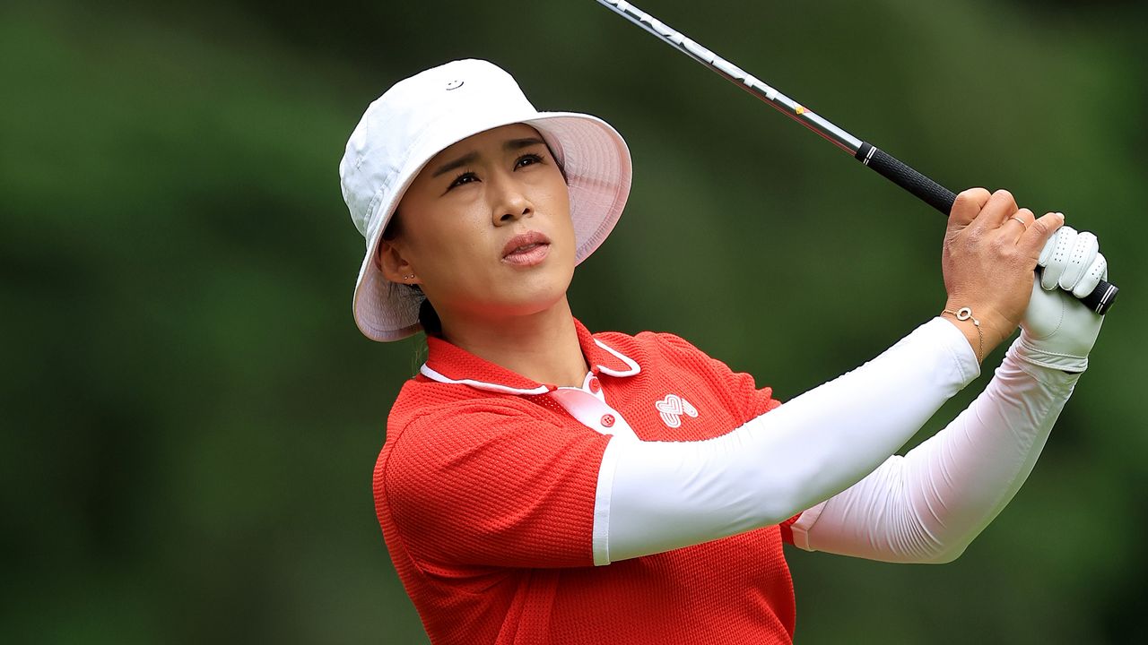 Amy Yang hits an iron shot