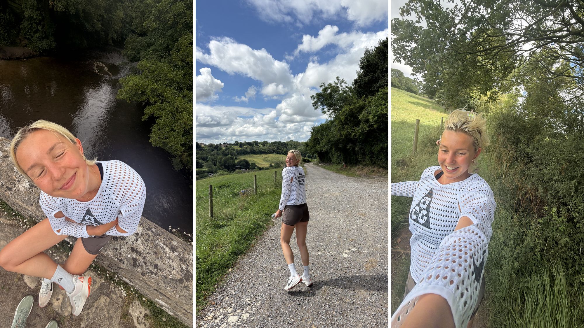 Health freelancer Ash S out on the trails