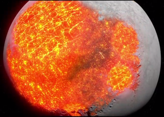 Earth's moon was once so hot that its mantle was completed molten into magma.