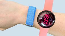 Grace Walsh wearing the Google Fitbit Air vs Google Pixel Watch 5