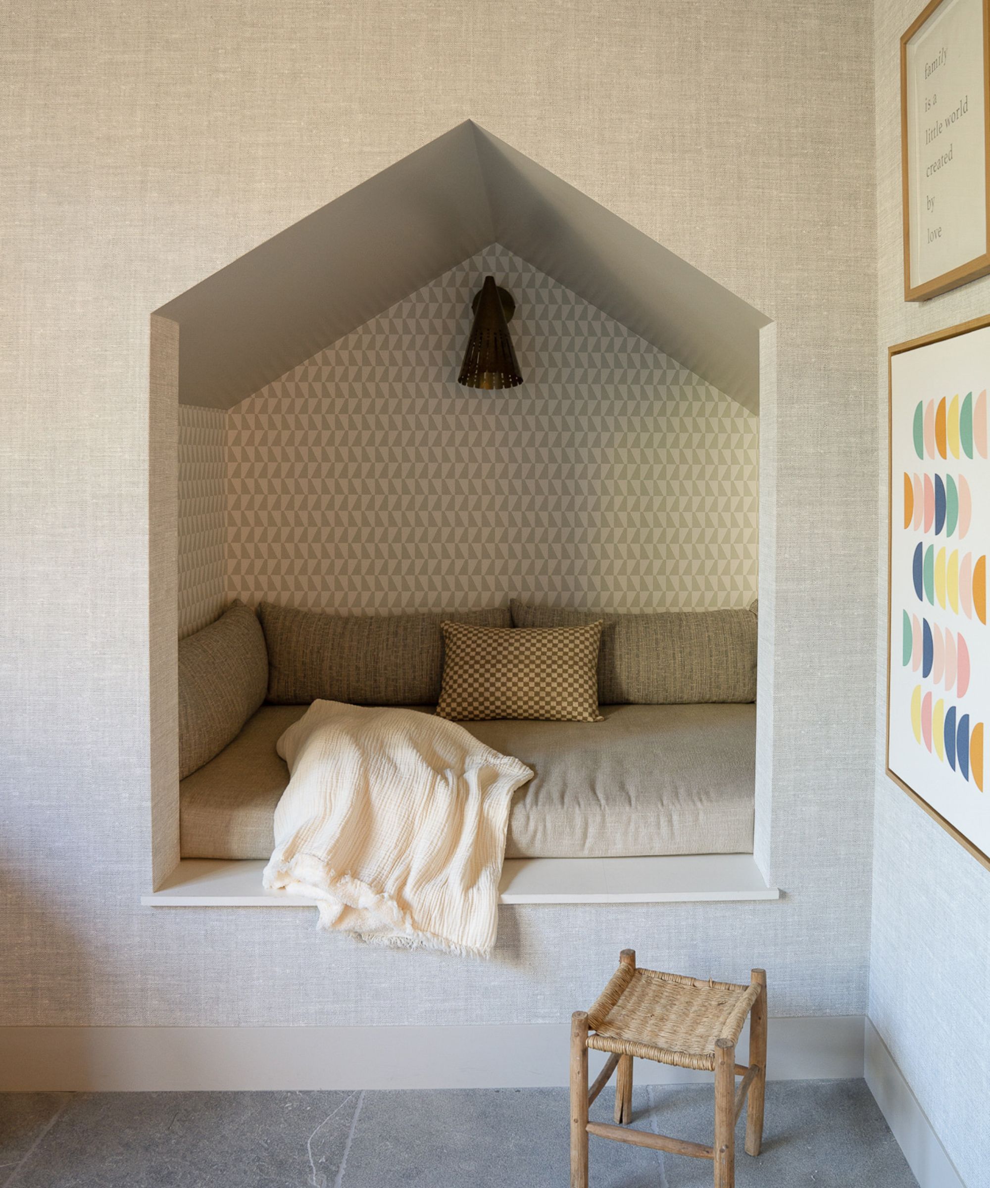 house shaped nook in games room