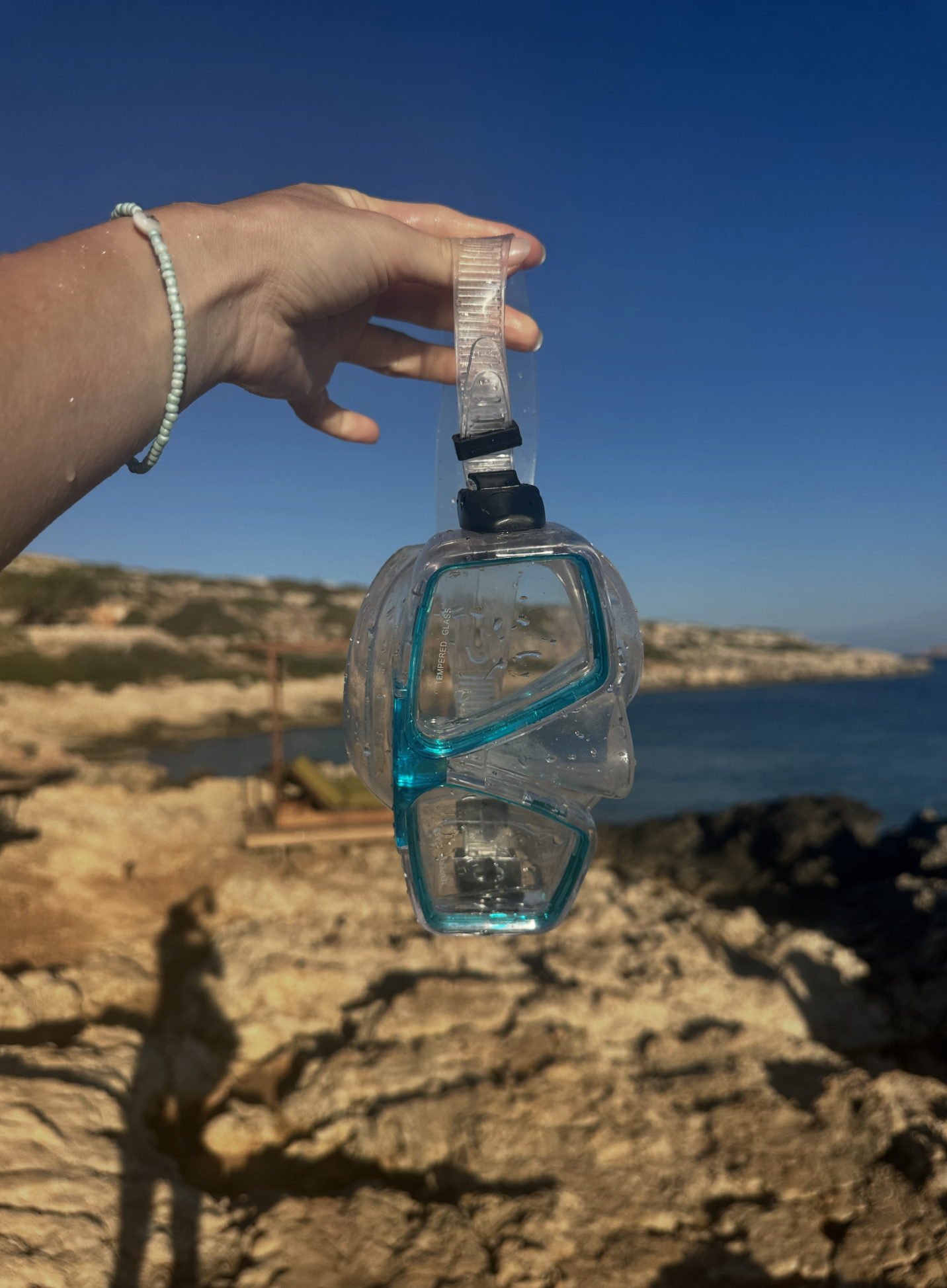 scuba mask in Crete, Greece
