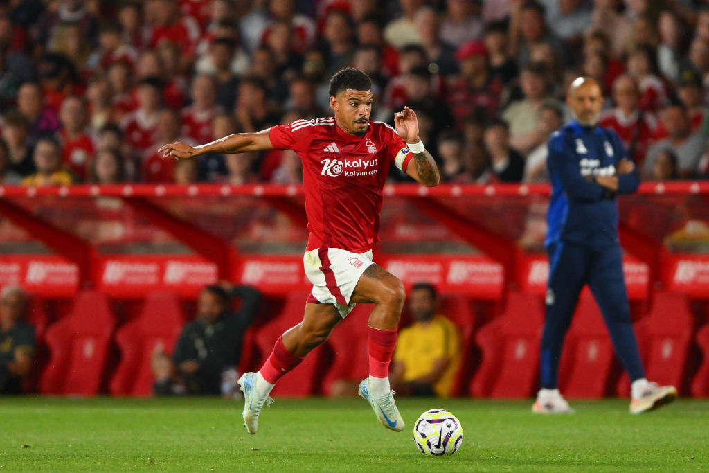 Nottingham Forest squad 2024/25 Morgan Gibbs-White of Nottingham Forest is running with the ball during the Pre-season Friendly match between Nottingham Forest and Villareal CF at the City Ground in Nottingham, England, on August 2, 2024. (Photo by MI News/NurPhoto via Getty Images)