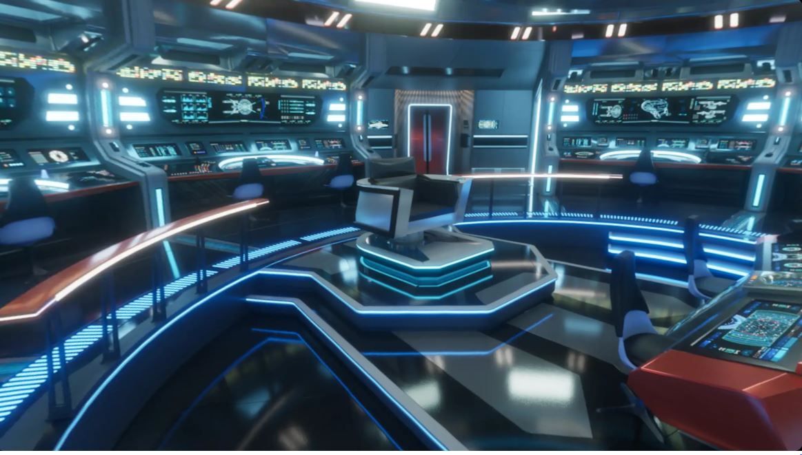 Panoramic shot of the bridge from Star Trek Discovery